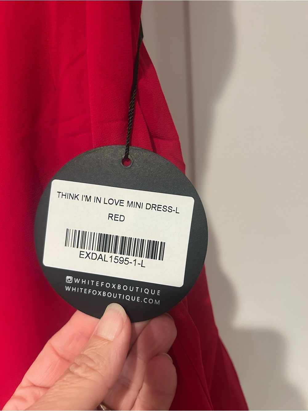 White Fox Boutique Red Mini Dress "Think I'm In Love"